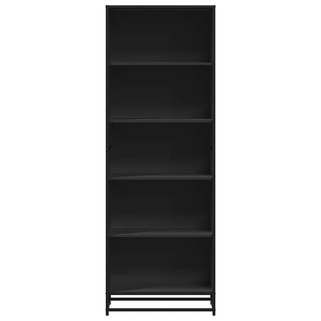 Libreria Nera 60x35x170,5 cm in Truciolato