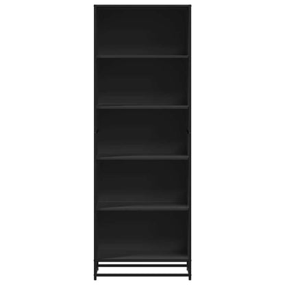 Libreria Nera 60x35x170,5 cm in Truciolato