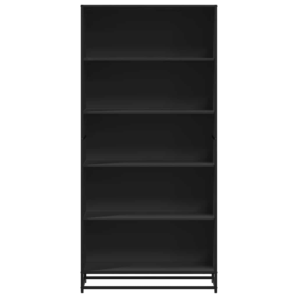 Libreria Nera 80,5x35x170,5 cm in Truciolato