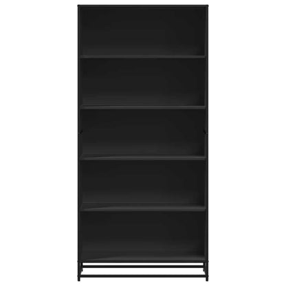Libreria Nera 80,5x35x170,5 cm in Truciolato