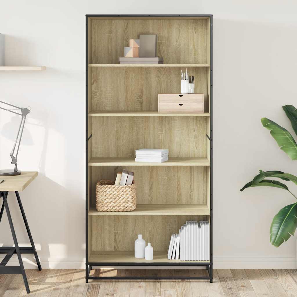 Libreria Rovere Sonoma 80,5x35x170,5 cm in Truciolato