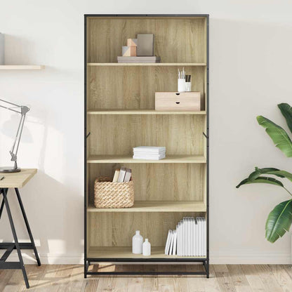 Libreria Rovere Sonoma 80,5x35x170,5 cm in Truciolato