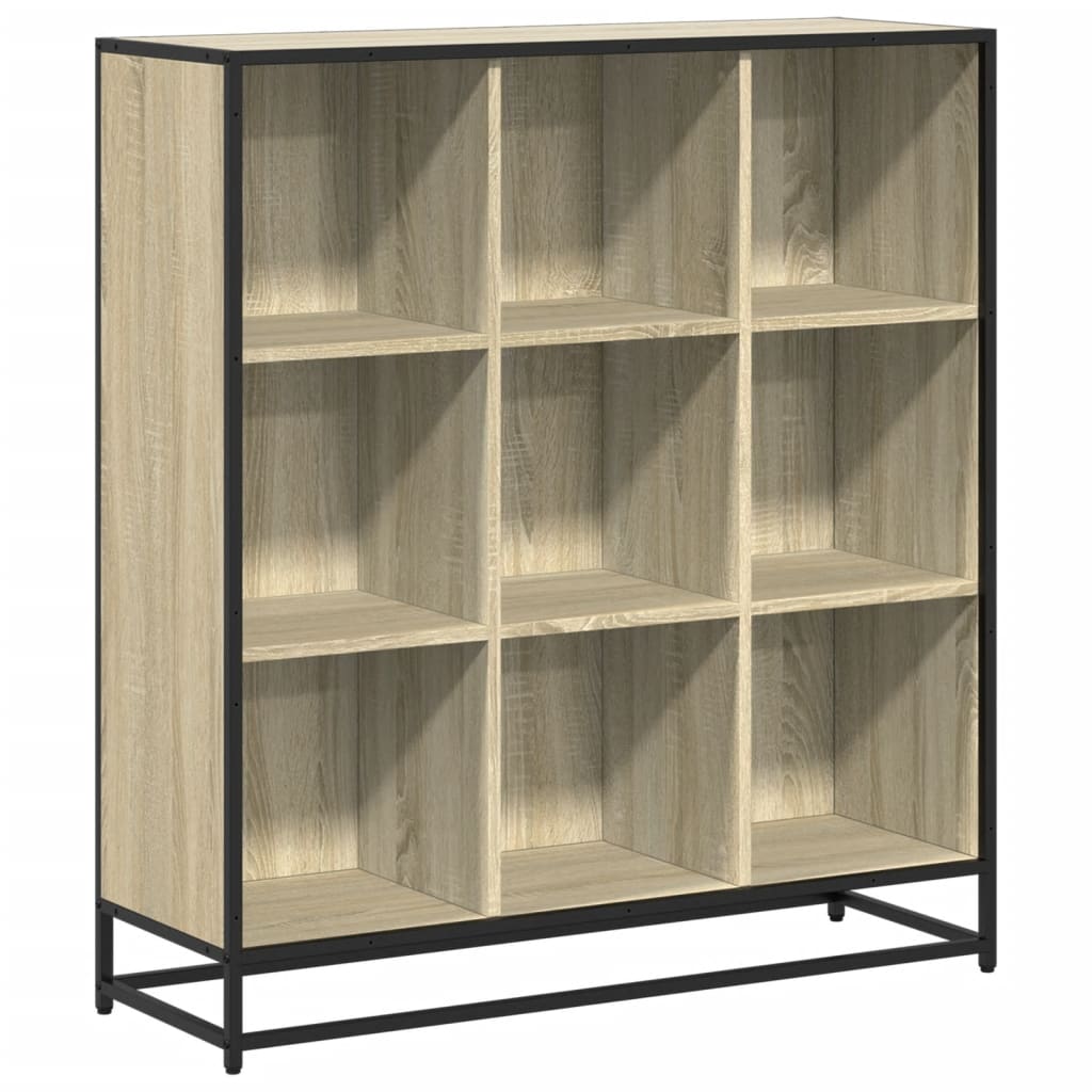 Libreria Rovere Sonoma 97,5x33x107,5 cm Multistrato e Metallo