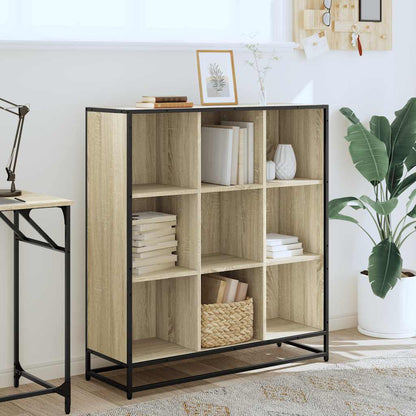 Libreria Rovere Sonoma 97,5x33x107,5 cm Multistrato e Metallo