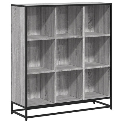Libreria Grigio Sonoma 97,5x33x107,5 cm Multistrato e Metallo