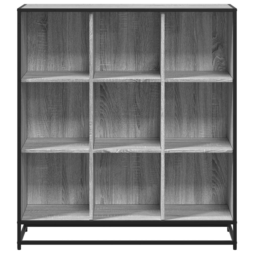 Libreria Grigio Sonoma 97,5x33x107,5 cm Multistrato e Metallo