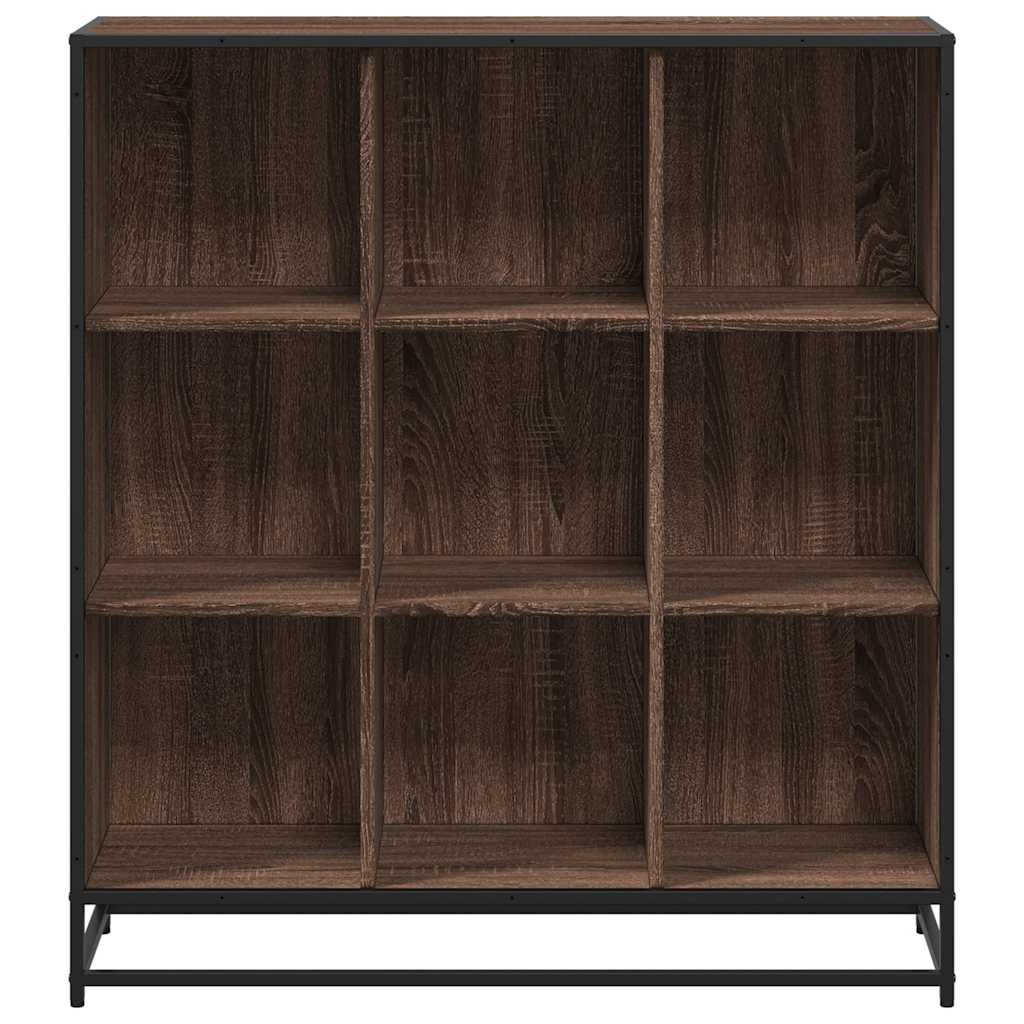 Libreria Rovere Marrone 97,5x33x107,5 cm Multistrato e Metallo
