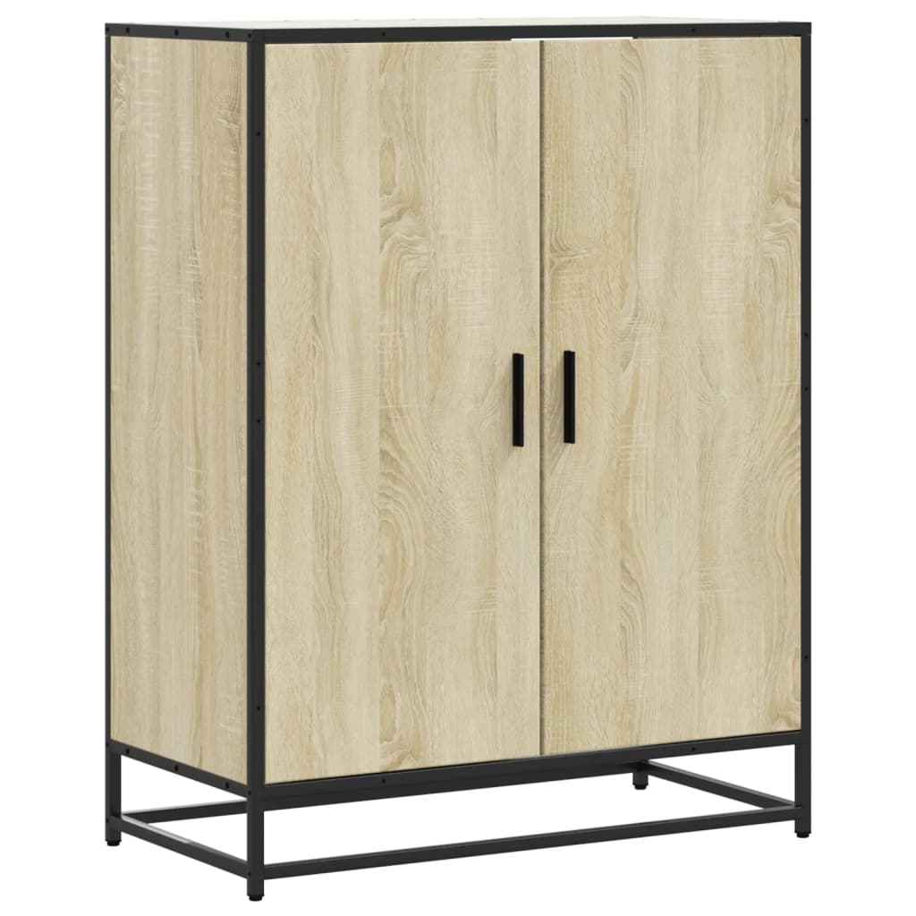 Scarpiera Rovere Sonoma 75x38x97,5 cm Legno Multistrato Metallo