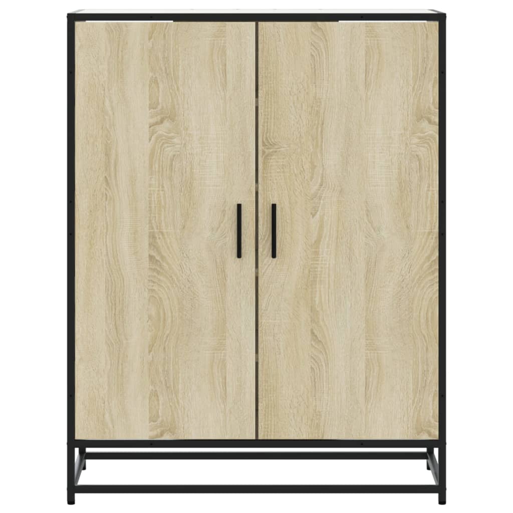 Scarpiera Rovere Sonoma 75x38x97,5 cm Legno Multistrato Metallo