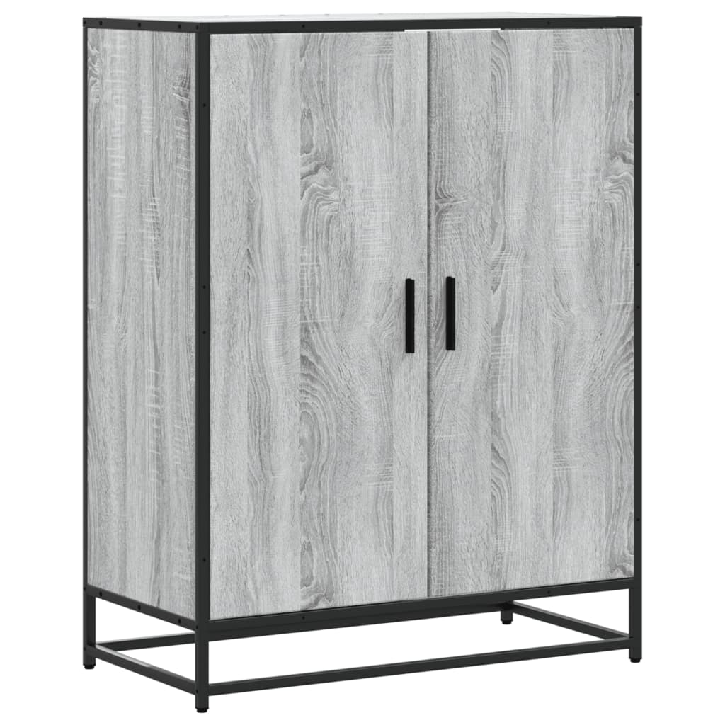 Scarpiera Grigio Sonoma 75x38x97,5 cm Legno Multistrato Metallo