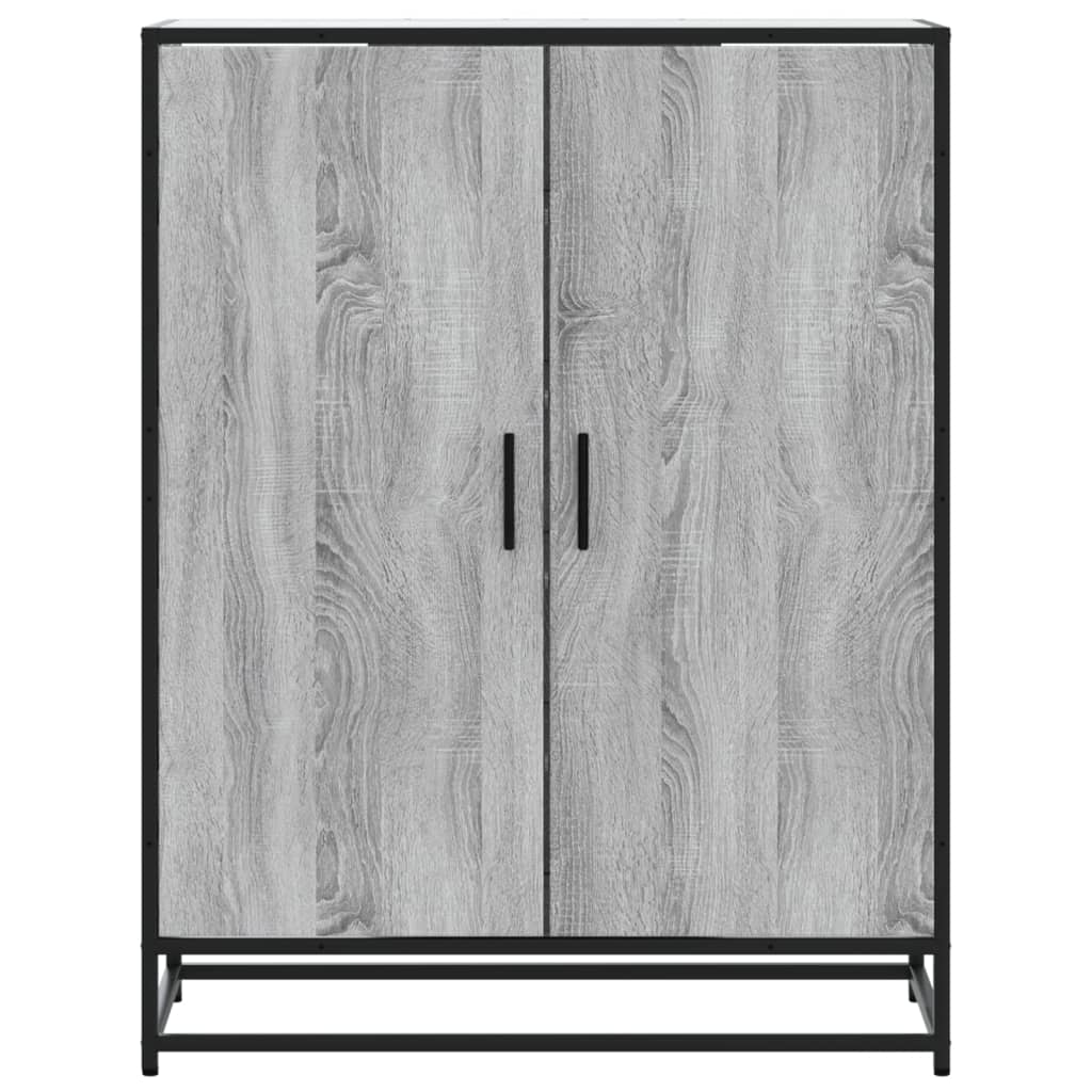 Scarpiera Grigio Sonoma 75x38x97,5 cm Legno Multistrato Metallo