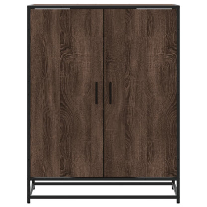 Scarpiera Rovere Marrone 75x38x97,5cm Legno Multistrato Metallo