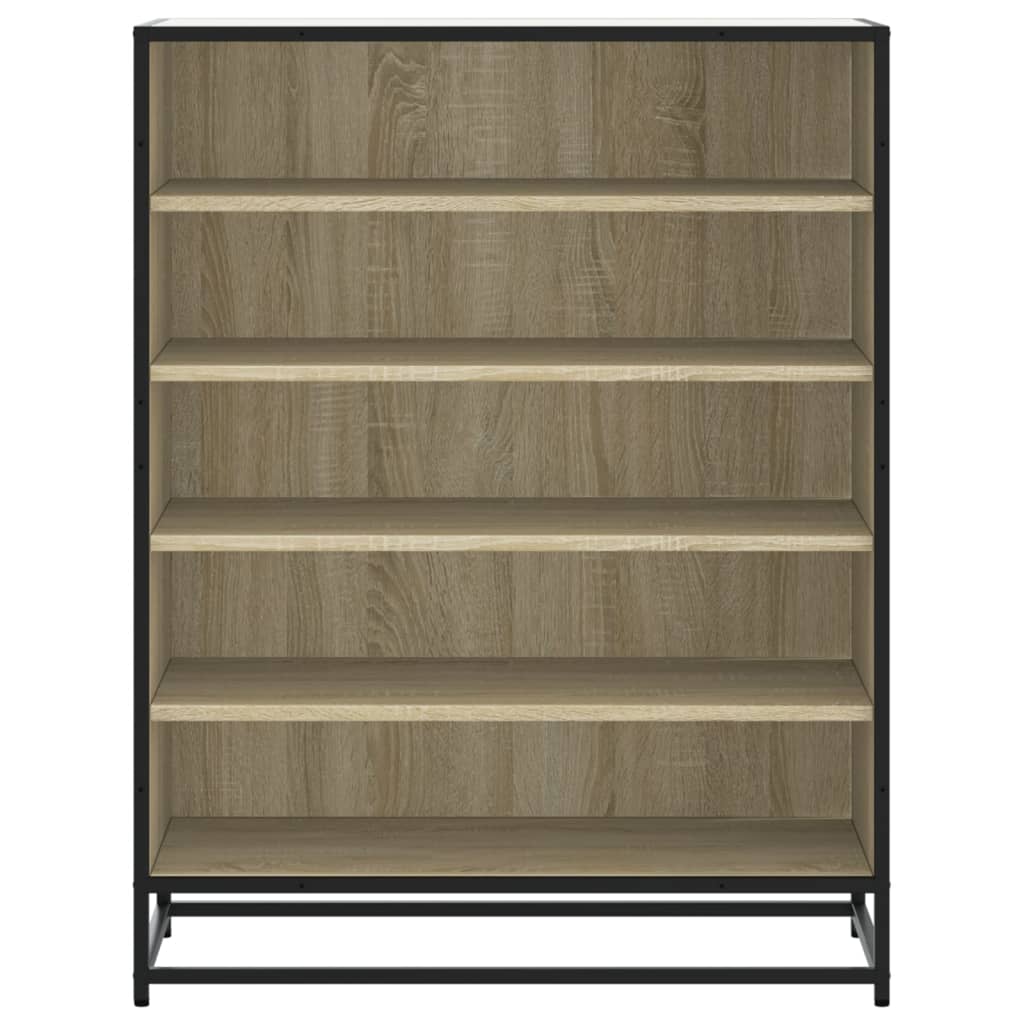 Scarpiera Rovere Sonoma 75x38x97,5 cm Legno Multistrato Metallo