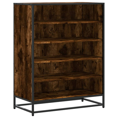 Scarpiera Rovere Fumo 75x38x97,5 cm Legno Multistrato Metallo