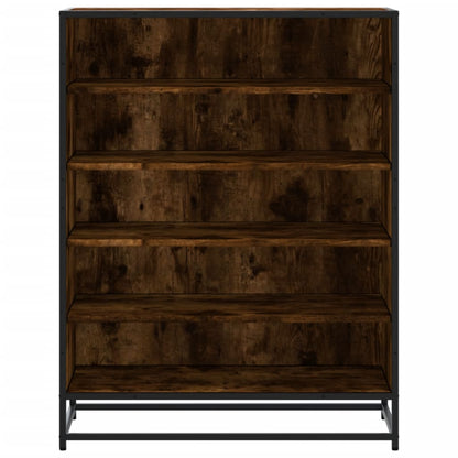 Scarpiera Rovere Fumo 75x38x97,5 cm Legno Multistrato Metallo