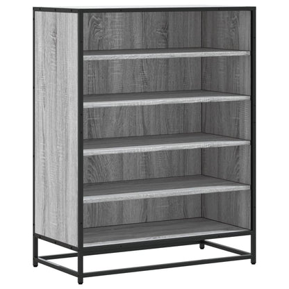 Scarpiera Grigio Sonoma 75x38x97,5 cm Legno Multistrato Metallo