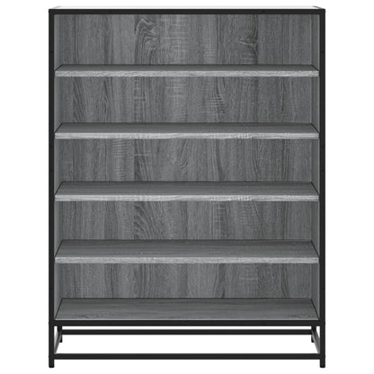 Scarpiera Grigio Sonoma 75x38x97,5 cm Legno Multistrato Metallo