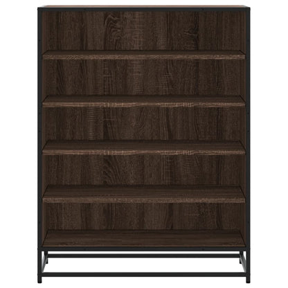 Scarpiera Rovere Marrone 75x38x97,5cm Legno Multistrato Metallo
