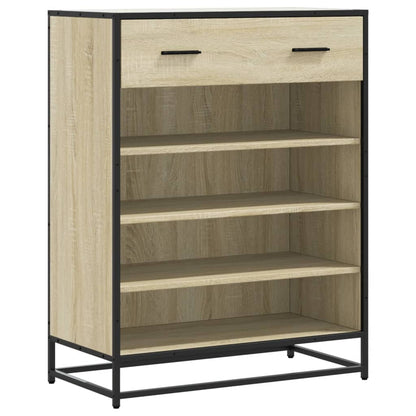 Scarpiera Rovere Sonoma 75x38x97,5 cm Legno Multistrato Metallo