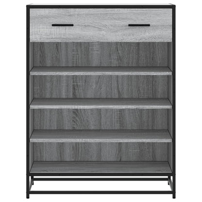 Scarpiera Grigio Sonoma 75x38x97,5 cm Legno Multistrato Metallo
