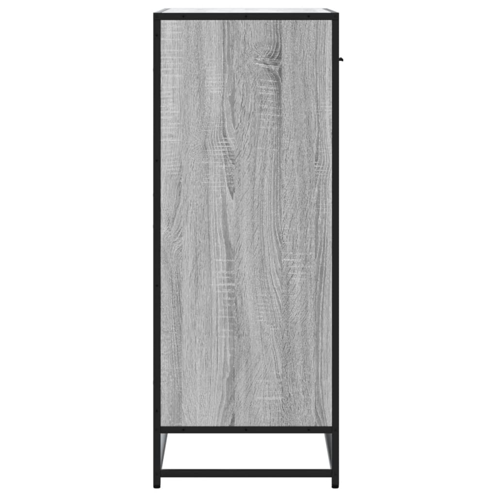 Scarpiera Grigio Sonoma 75x38x97,5 cm Legno Multistrato Metallo