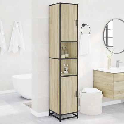 Mobile da Bagno Sonoma 35x37,5x188,5 cm in Truciolato e Metallo