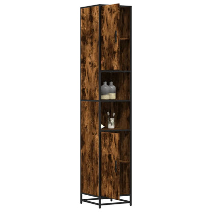 Mobile da Bagno Fumo 35x37,5x188,5 cm in Truciolato e Metallo