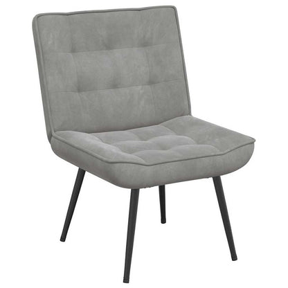 Sedia Relax 64x74x84 cm Grigio Chiaro in Velluto