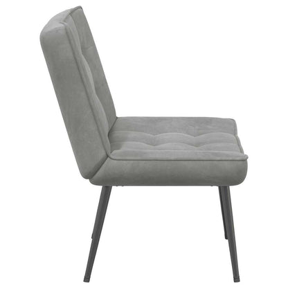 Sedia Relax 64x74x84 cm Grigio Chiaro in Velluto