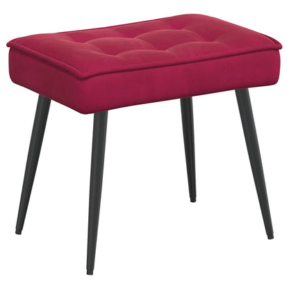 Sedia Relax 64x74x84 cm Rosso Vino in Velluto