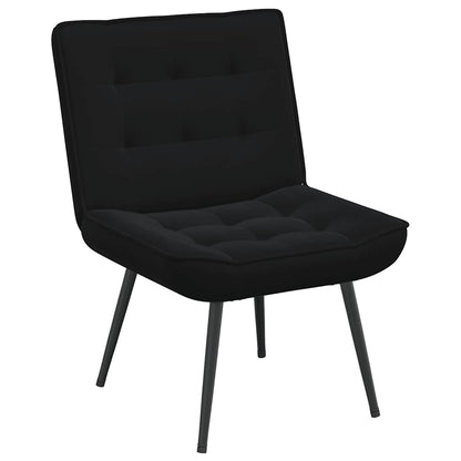 Poltrona Relax 64x74x84 cm Nera in Velluto