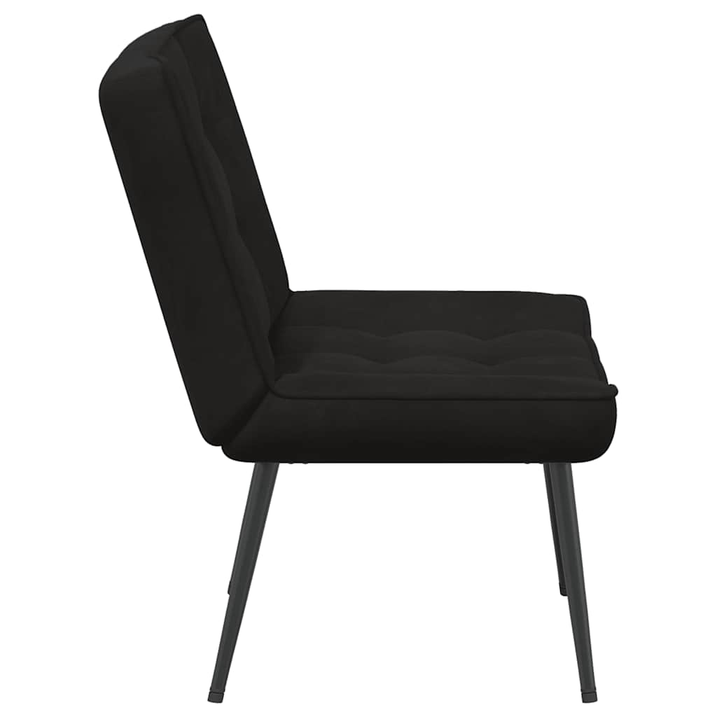 Poltrona Relax 64x74x84 cm Nera in Velluto
