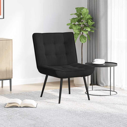 Poltrona Relax 64x74x84 cm Nera in Velluto