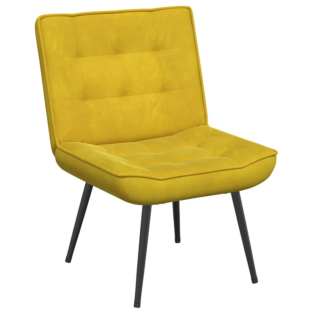 Poltrona Relax 64x74x84 cm Gialla in Velluto