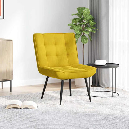 Poltrona Relax 64x74x84 cm Gialla in Velluto