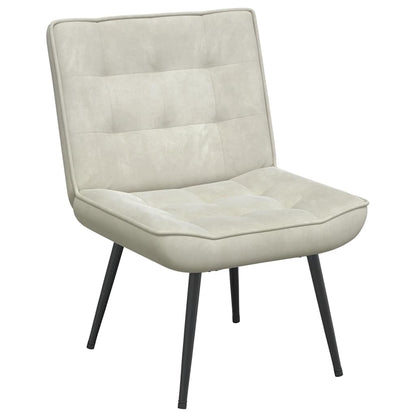 Poltrona Relax 64x74x84 cm Crema in Velluto