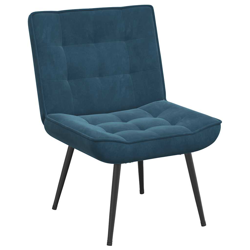 Poltrona Relax 64x74x84 cm Blu in Velluto
