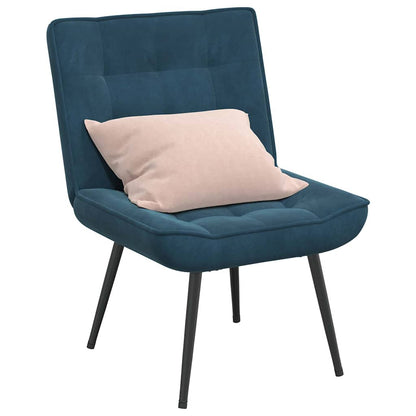 Poltrona Relax 64x74x84 cm Blu in Velluto