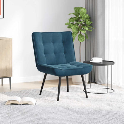 Poltrona Relax 64x74x84 cm Blu in Velluto