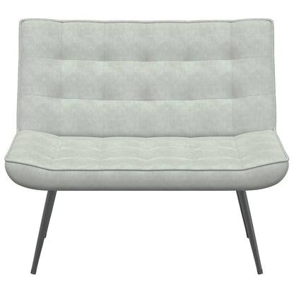 Panca Grigio Chiaro 110x74x84 cm in Velluto