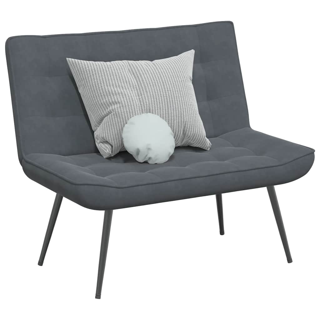 Panca Grigio Scuro 110x74x84 cm in Velluto