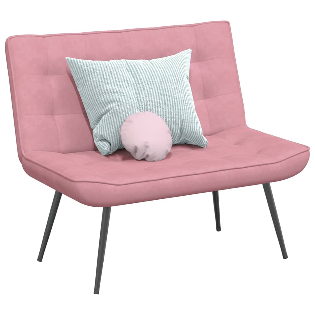 Panca Rosa 110x74x84 cm in Velluto