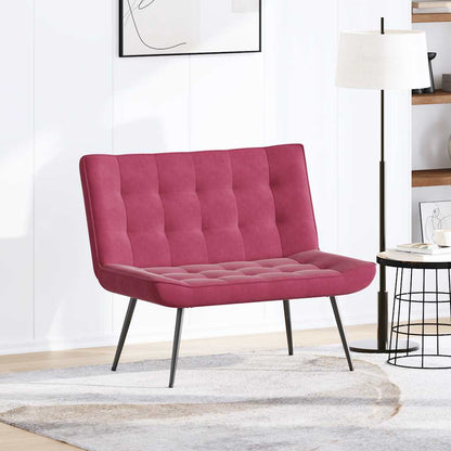 Panca Rosso Vino 110x74x84 cm in Velluto