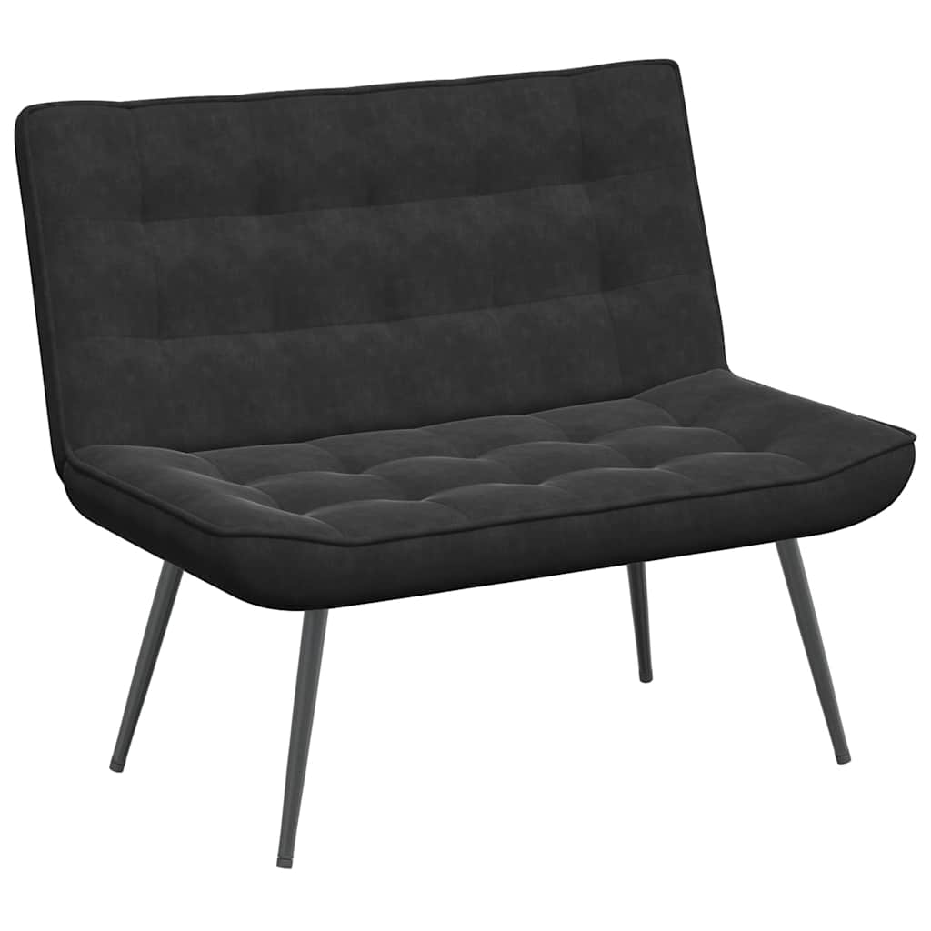 Panca Nera 110x74x84 cm in Velluto