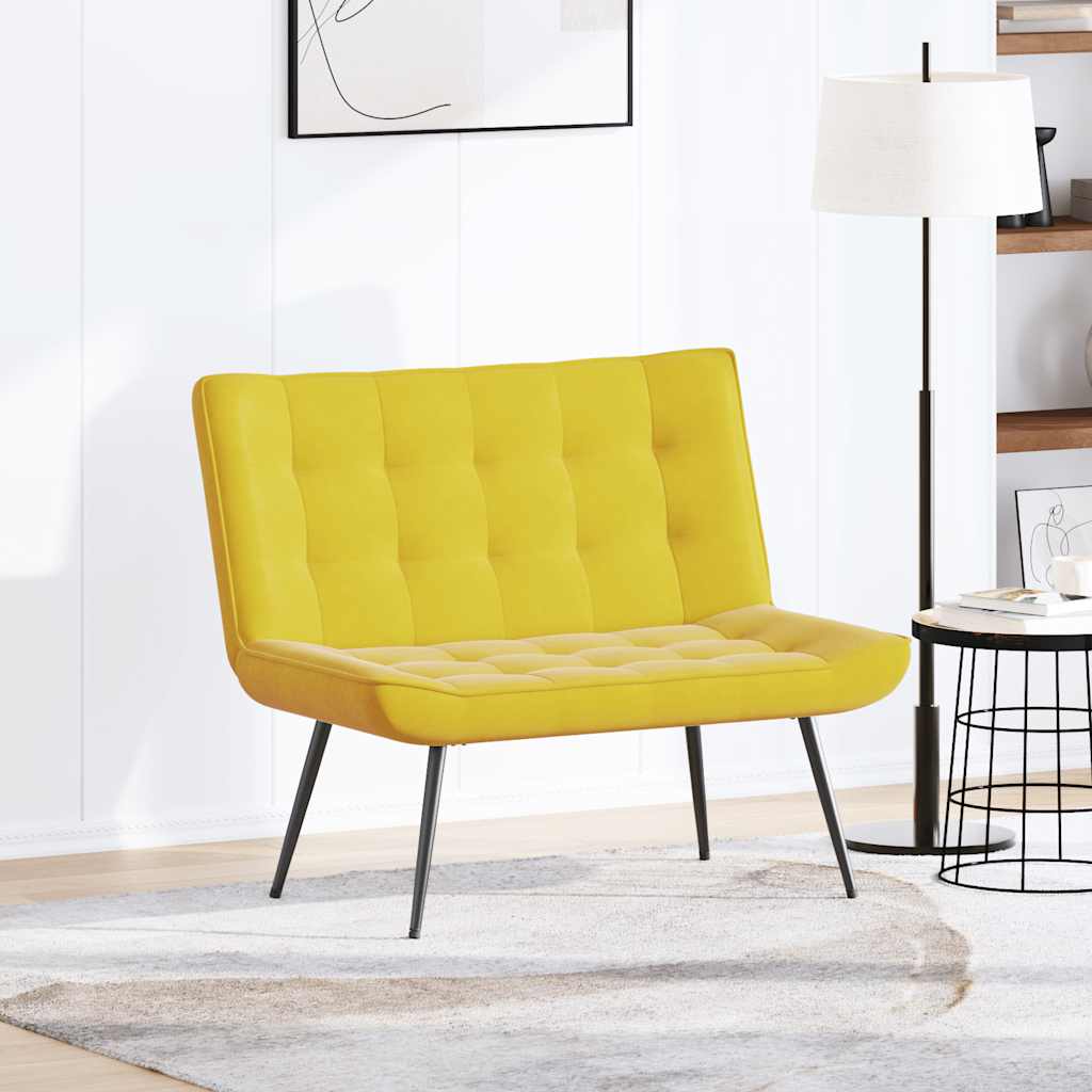 Panca Gialla 110x74x84 cm in Velluto
