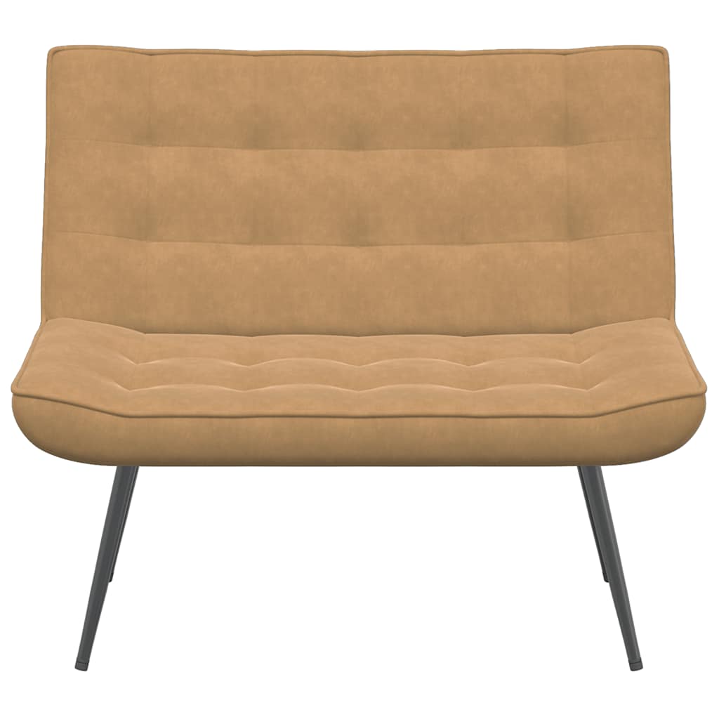 Panca Marrone 110x74x84 cm in Velluto