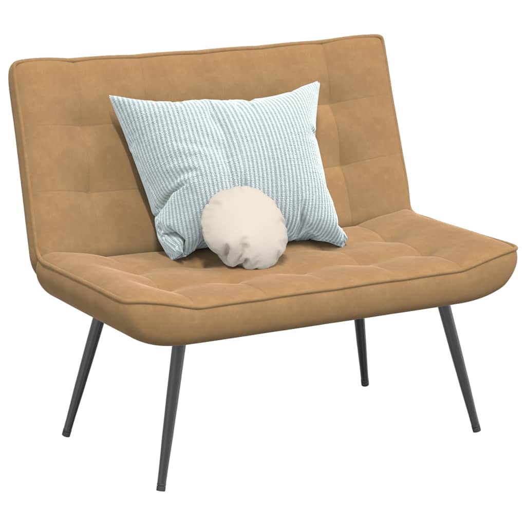 Panca Marrone 110x74x84 cm in Velluto