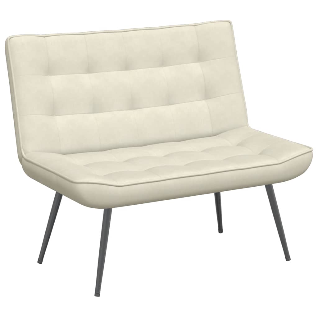 Panca Crema 110x74x84 cm in Velluto