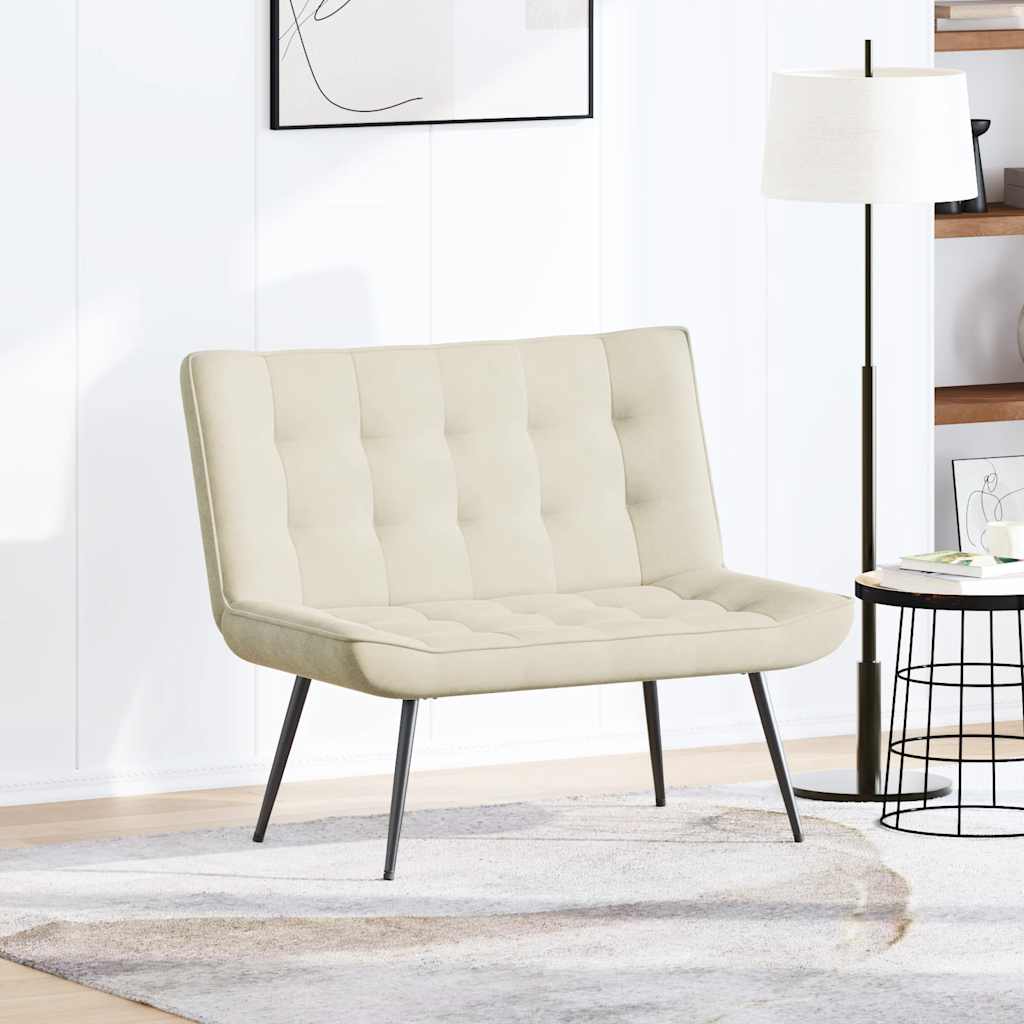 Panca Crema 110x74x84 cm in Velluto