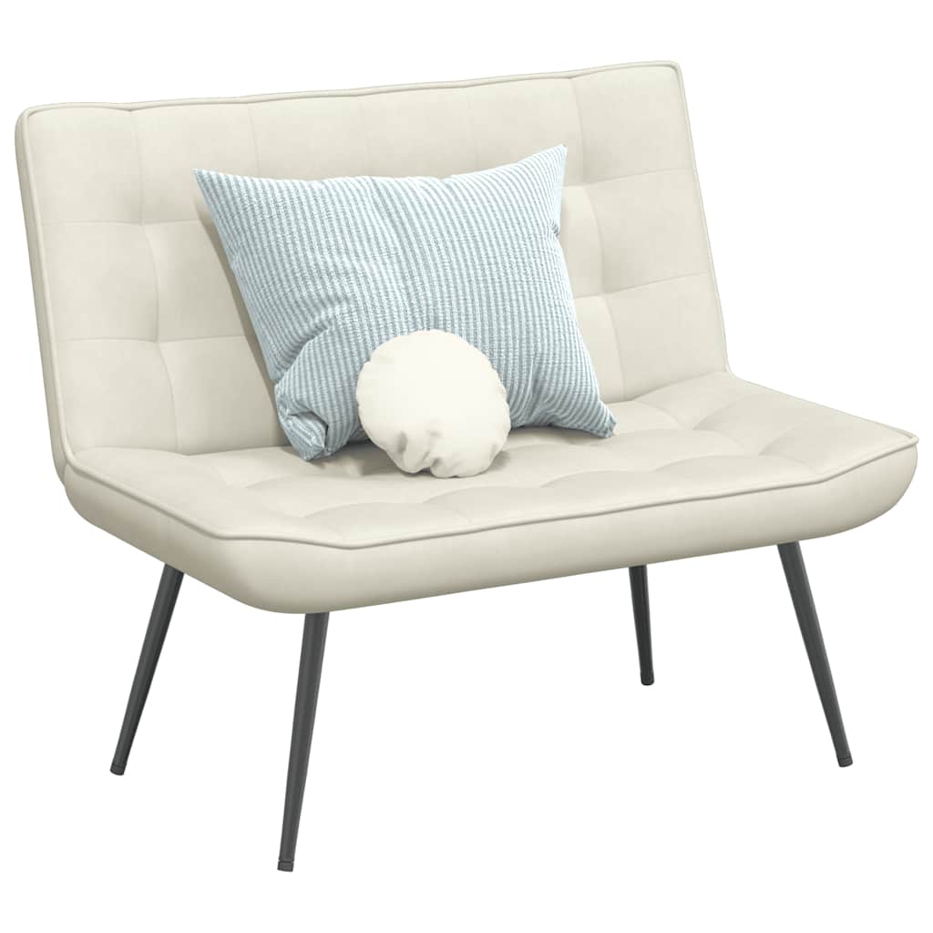 Panca Crema 110x74x84 cm in Velluto